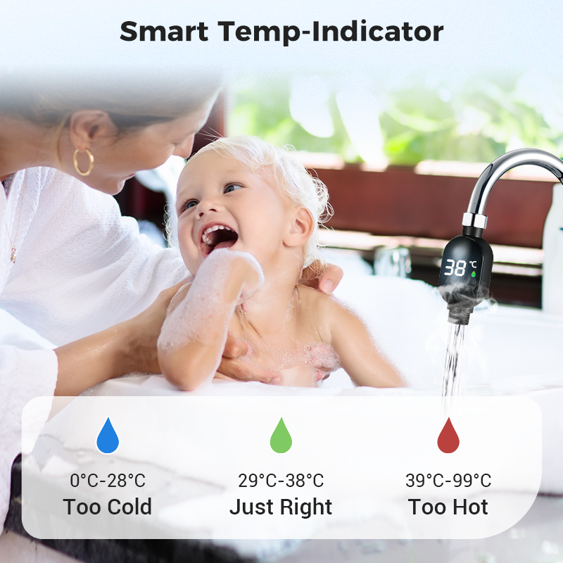 🚿 Kjøp 1, få 1 gratis 🌡️ Dusjtermometer – Digitalt display med øyeblikkelig visning, vanntett og enkelt å installere for trygg dusjing 👶📦