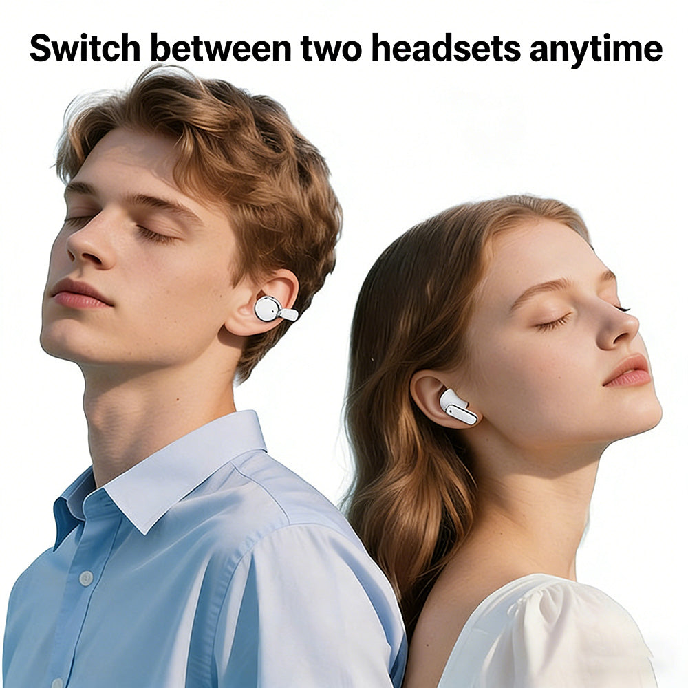 🎧2-i-1 trådløse Bluetooth-ørepropper med øreklips og ørepropper | 30 timers spilletid