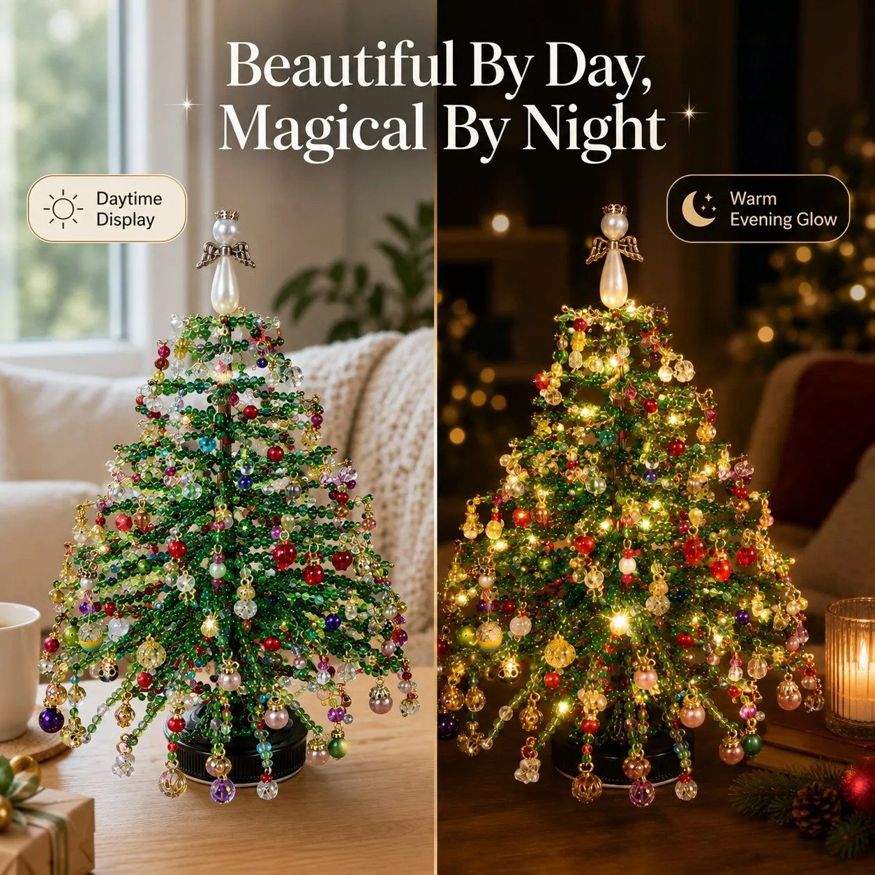 🎄✨ DIY-juletresett med perler 🎅Lag din egen glitrende juledekorasjon