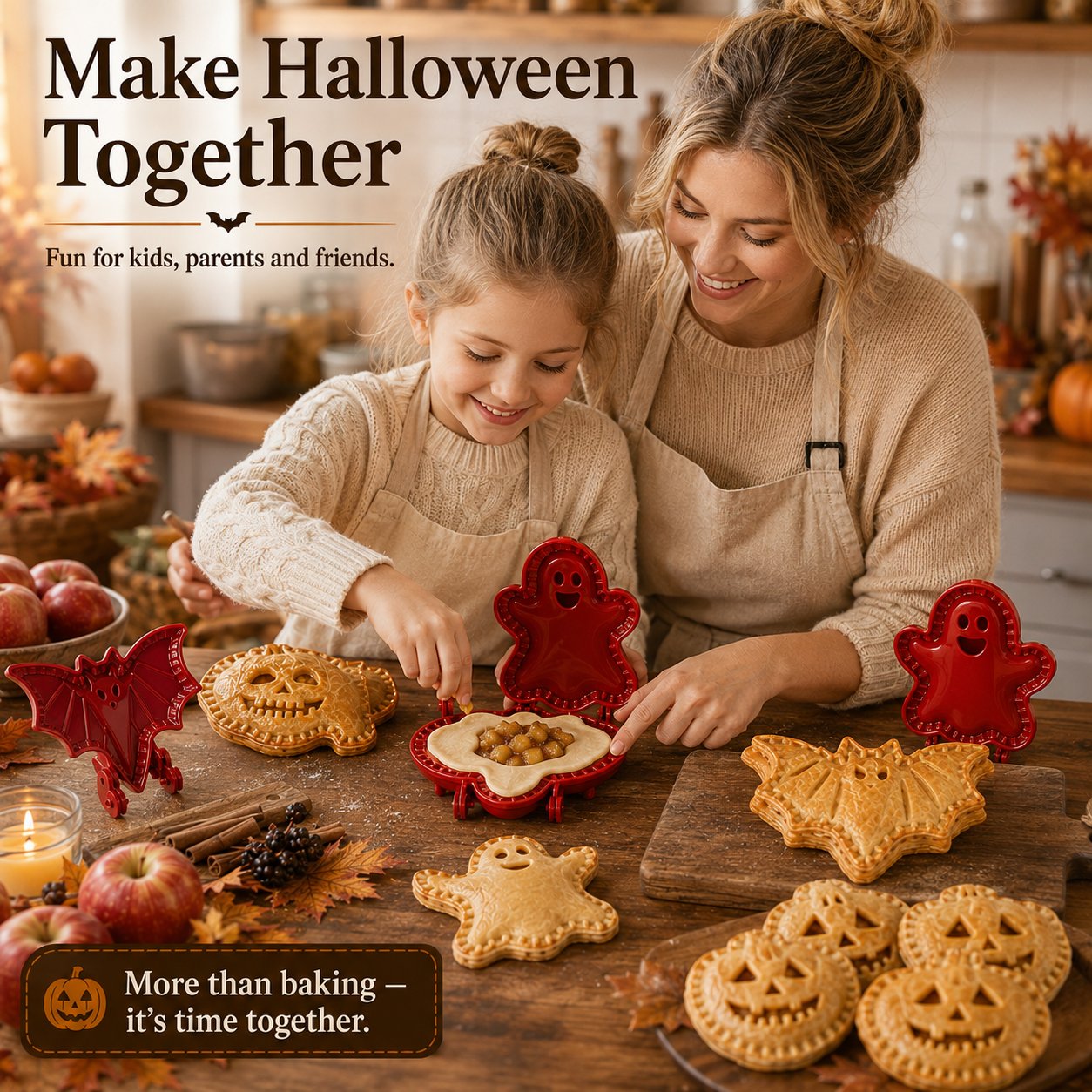 🎄🎃 8-delers paiformsett med Halloween-tema – perfekt for baking i høytiden
