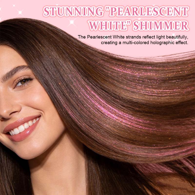 🔥Kjøp 1 få 1 gratis (24 stk)✨12-delers pakke med clip-on hårextensions med glitter – umiddelbar glans! 🦄💖