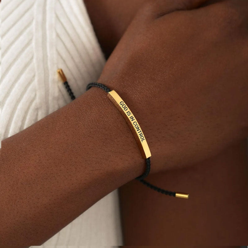 ✨📿 Vevd armbånd i rustfritt stål – motiverende og inspirerende armbånd med avtakbart trykk! ✨🦾