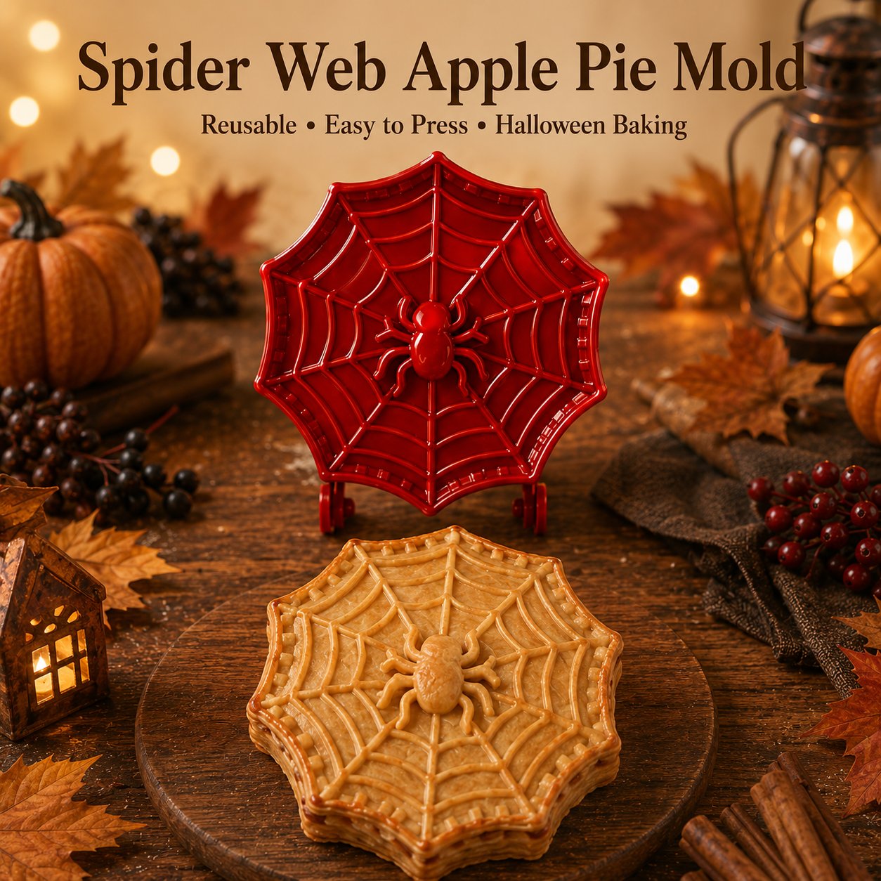 🎄🎃 8-delers paiformsett med Halloween-tema – perfekt for baking i høytiden