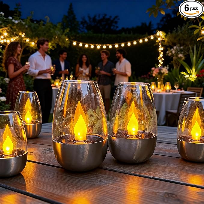 ☀️Multifunksjonell, vanntett, flammeløs solcelledrevet pendellampe💡