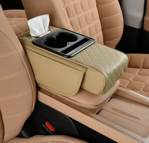🚗 🔥Multifunksjonell PU-skinnmatte til armlene i bilen