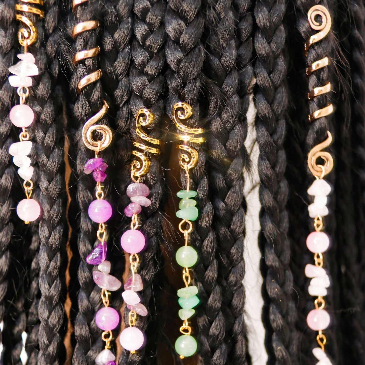 💫Dreadlocks hårtilbehør/spiralkjede hårspenne✨