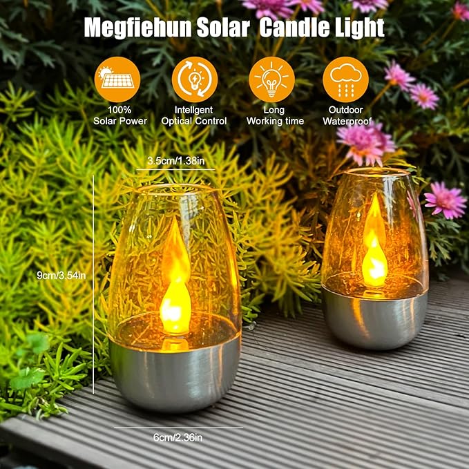☀️Multifunksjonell, vanntett, flammeløs solcelledrevet pendellampe💡