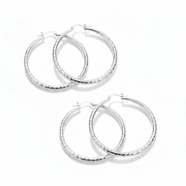 🎉KJØP 1, FÅ 1 GRATIS🎁Diamantslipte hoop-øreringer for kvinner – elegante, glitrende 💎