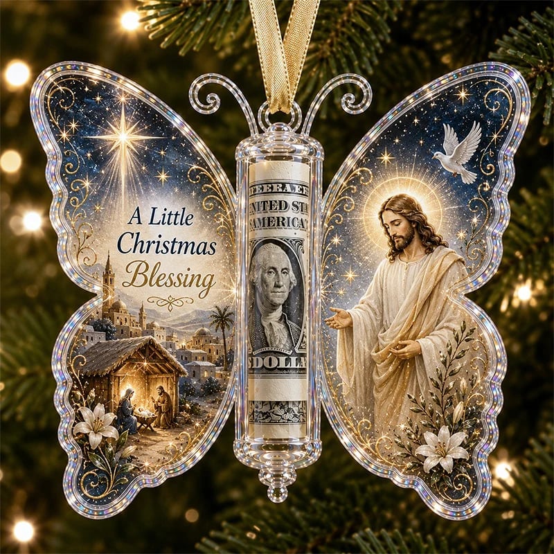 🦋💵 Julegave med sommerfuglpynt – Pengeholder til jul som minnesmerke 🎄✨
