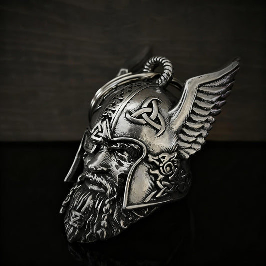 ⚔️ Odins vikingtalisman nøkkelring beskyttelsesamulett 🔔