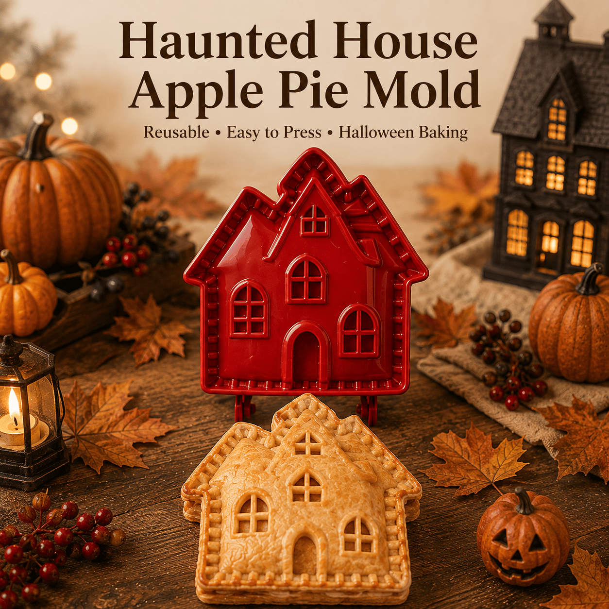 🎄🎃 8-delers paiformsett med Halloween-tema – perfekt for baking i høytiden