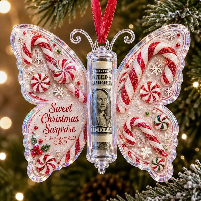 🦋💵 Julegave med sommerfuglpynt – Pengeholder til jul som minnesmerke 🎄✨