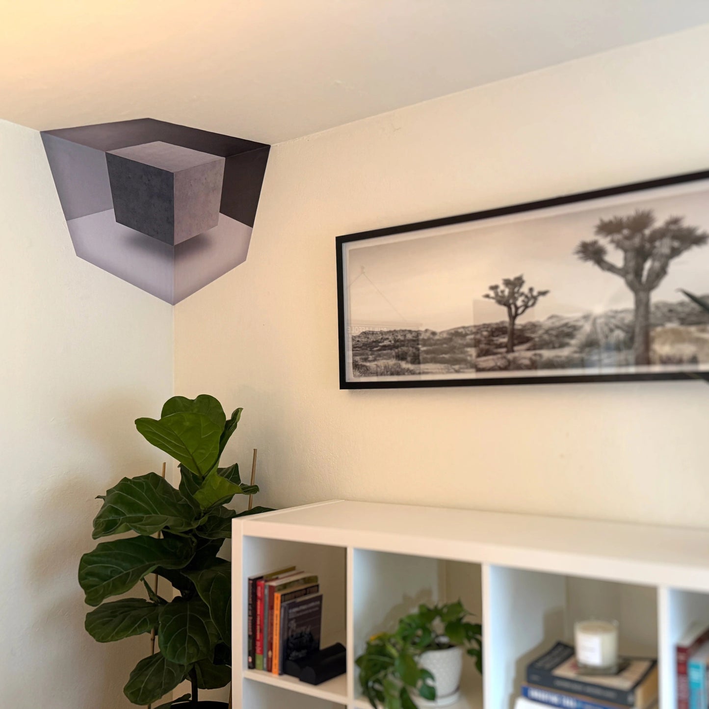 🧠✨ Veggdekor med temaet «Det umulige hjørnet» – skaper visuelle illusjoner! ✨🎨