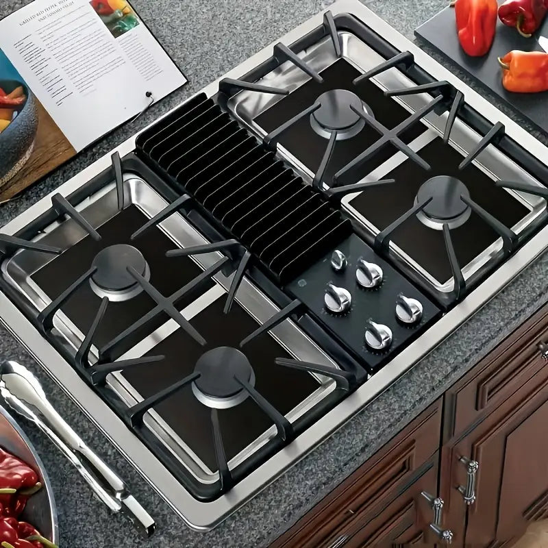 ✨4-delers gjenbrukbare, non-stick gasskomfyrdeksel – varmebestandige og vaskbare