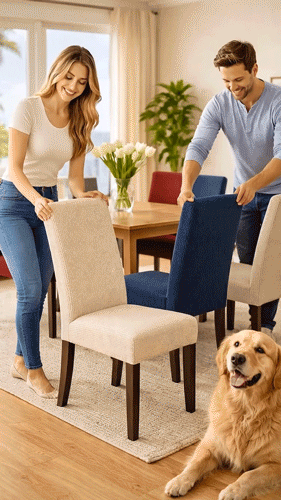 🪑💦Stilige stoltrekk – gi dine gamle stoler et nytt og friskt utseende!