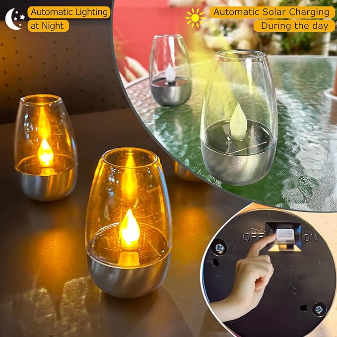 ☀️Multifunksjonell, vanntett, flammeløs solcelledrevet pendellampe💡