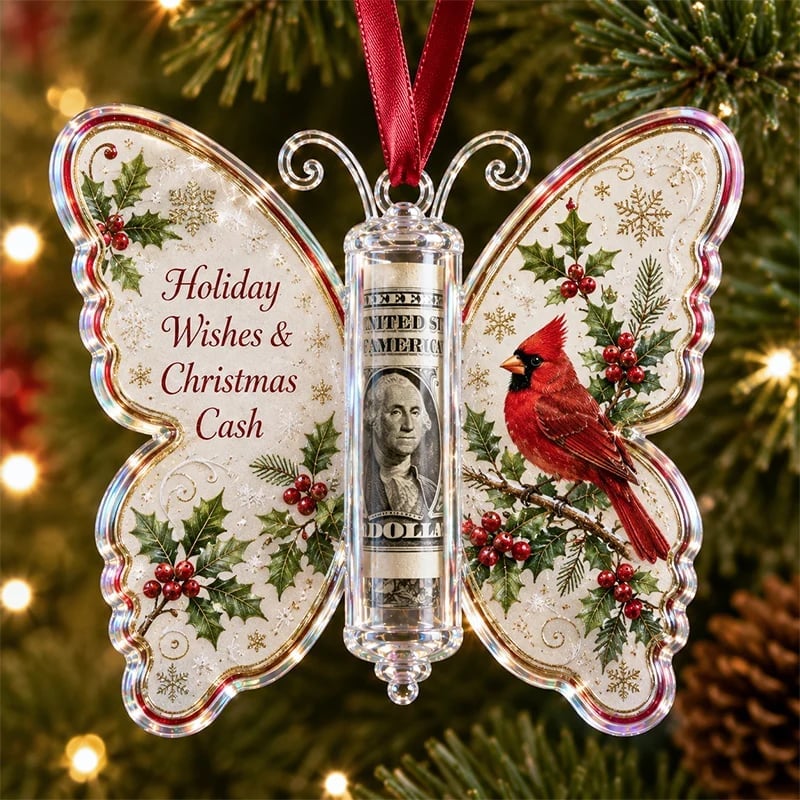 🦋💵 Julegave med sommerfuglpynt – Pengeholder til jul som minnesmerke 🎄✨