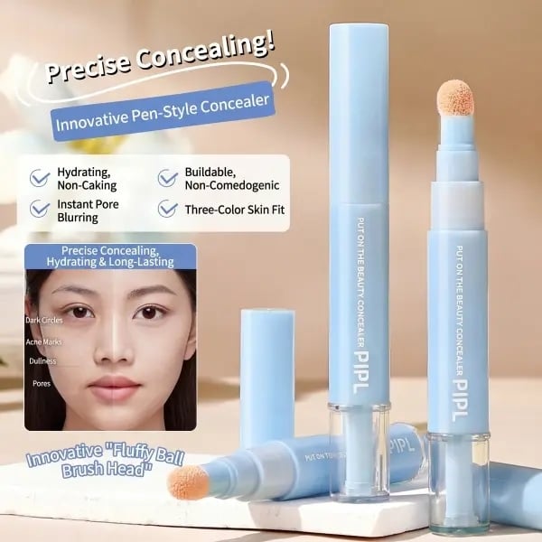 🖋️✨Kjøp 1, få 1 gratis!! 💙 Dobbel effekt concealer, foundation og øyeconcealer — 24 timers langvarig sminke👁️