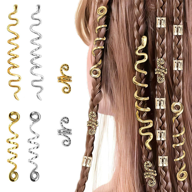 💫Dreadlocks hårtilbehør/spiralkjede hårspenne✨