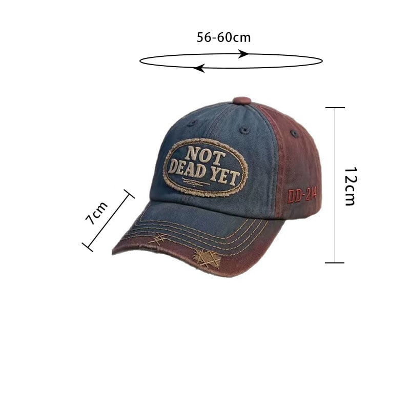 🧢IKKE DØD ENNÅ - Vintage vasket baseballcaps