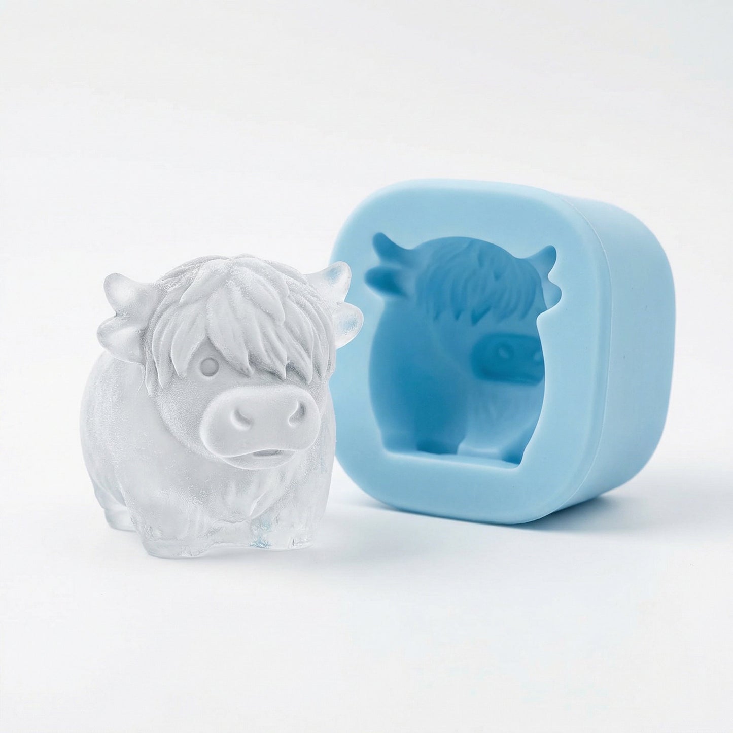 🐮 Mini isbitform av høylandsku – Søt 3D-is til drikke, fester og gaver
