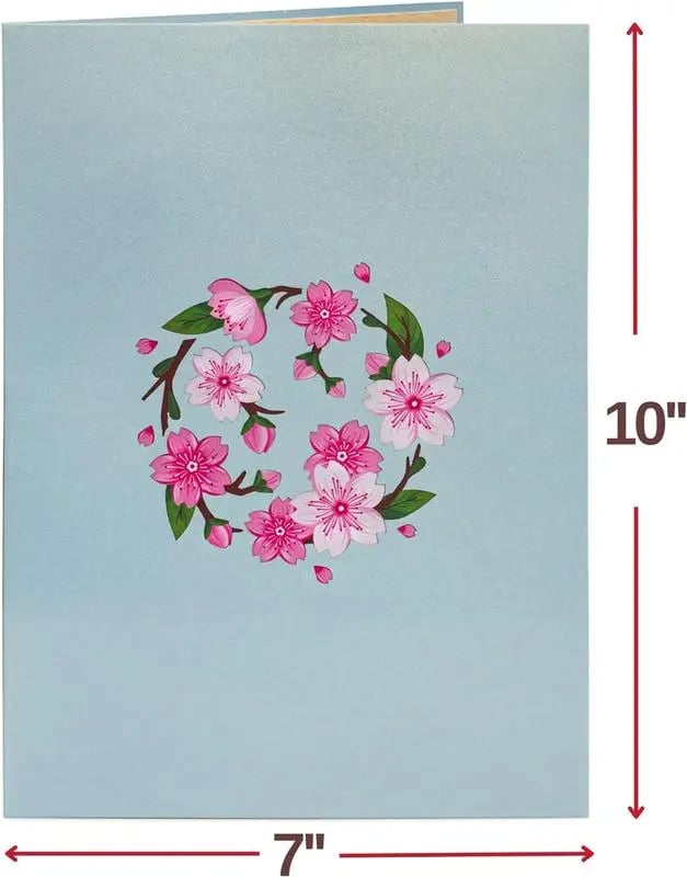 💌 Eksklusivt til Valentinsdag: 3D-pop-up-kort med kirsebærblomster – det ultimate minnet for kortelskere ❤️