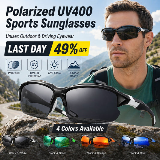 😎Polariserte UV400 sportsbriller – Unisex-briller for utendørsaktiviteter og kjørin