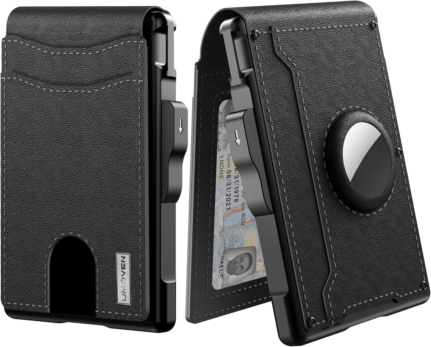 ✨AirTag-lommebok for menn – Med et uttrekkbart aluminiumsdeksel, RFID-beskyttelse og et minimalistisk design med to rom.