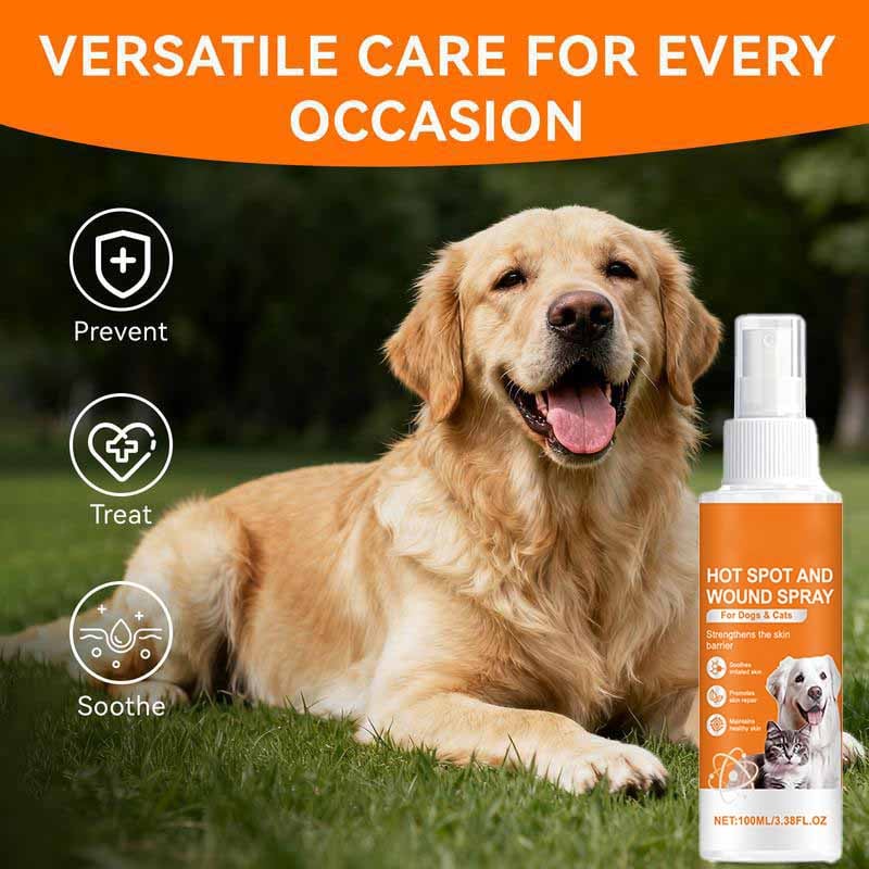 🐶Kløelindrende spray 💖 Veterinæranbefalt hudlindrende kvantesølvspray for hunder og katter