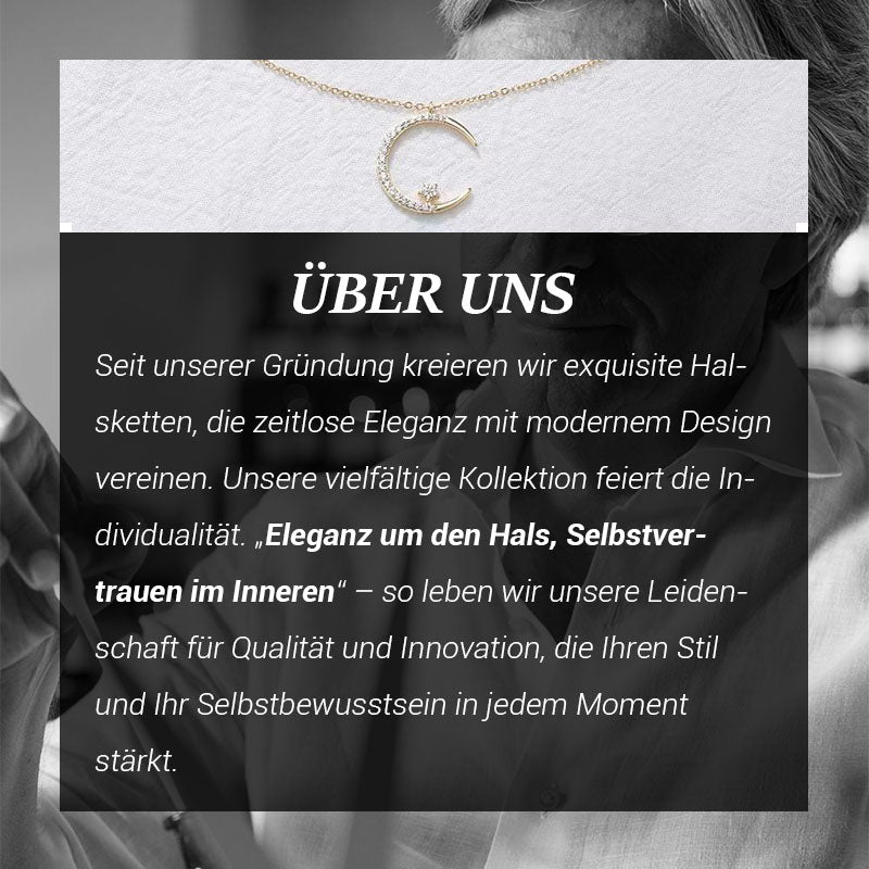 ⌛ Bare 3 dager igjen – 50 % rabatt på alt! ⏰Glitrende måne- og stjernehalskjede🌙