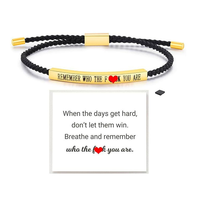 ✨📿 Vevd armbånd i rustfritt stål – motiverende og inspirerende armbånd med avtakbart trykk! ✨🦾