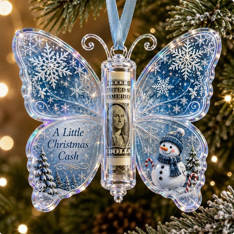 🦋💵 Julegave med sommerfuglpynt – Pengeholder til jul som minnesmerke 🎄✨