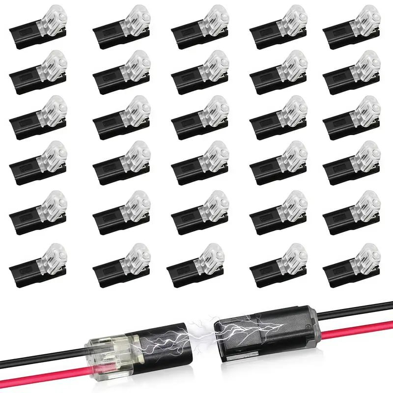 🔥Rask kabling🔌Dobbel kabelforbindelse Tilkoblinger til LED-lyskjeden 2 pinner