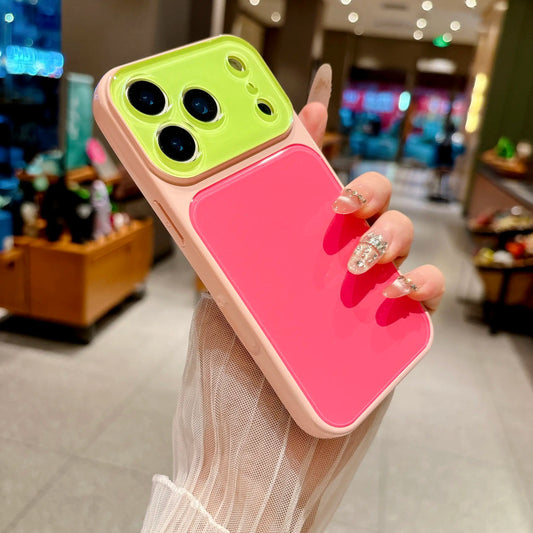 Kontrastfarget matt deksel til iPhone 17 16 15 14 13 Pro Max – Fallsikker full linsebeskyttelse