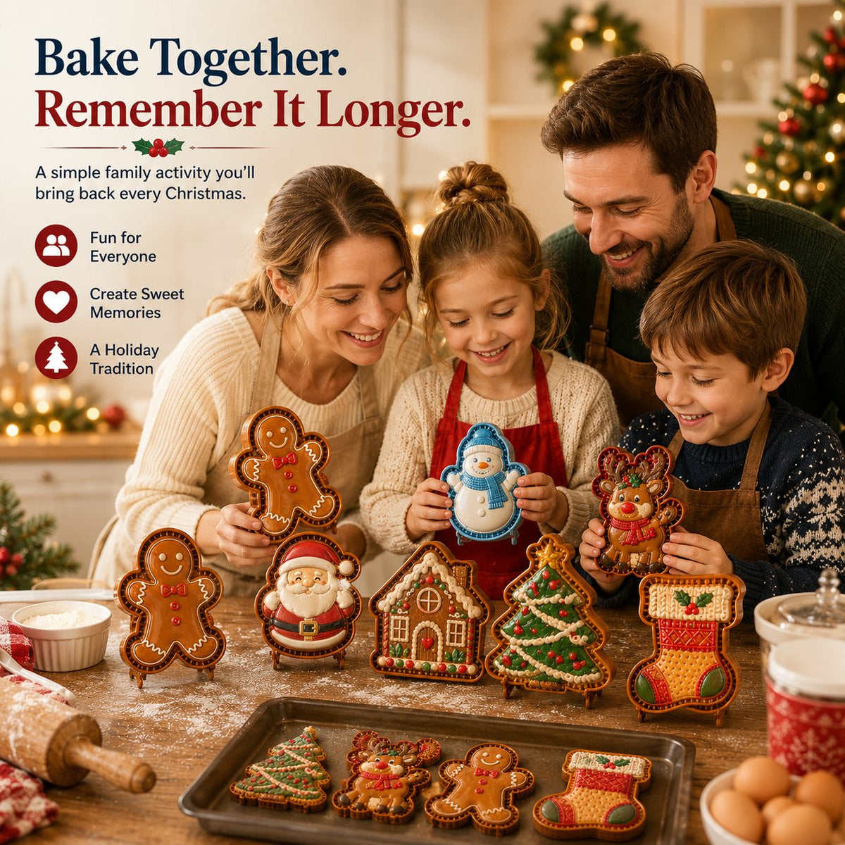 🎄🎅 Juletilbud: 49 % rabatt 🍪 Sett med 16 mini-julekakeformer