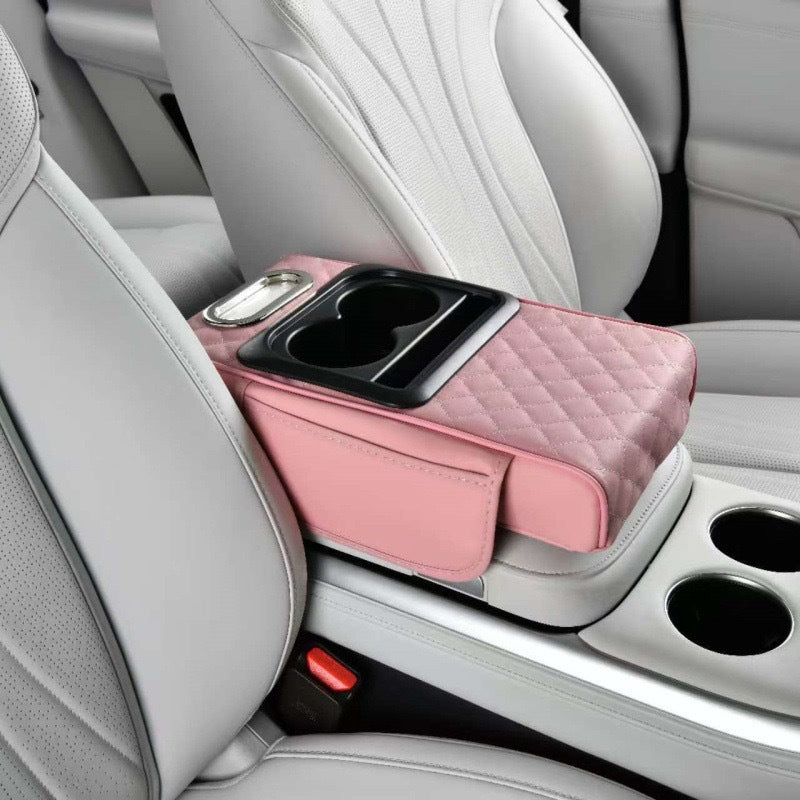 🚗 🔥Multifunksjonell PU-skinnmatte til armlene i bilen