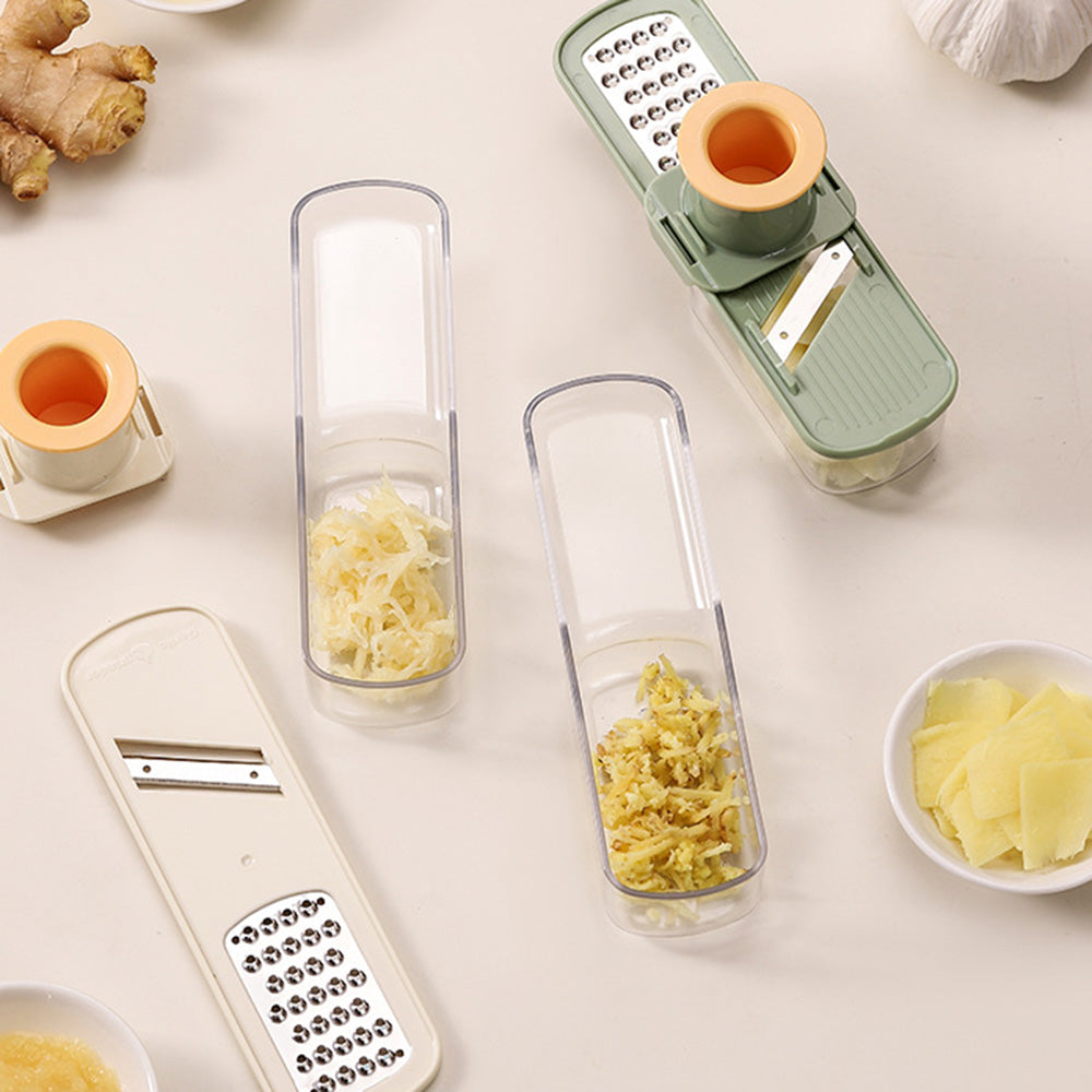 ✨3-i-1-redskap for ingefær og hvitløk: skiver, rivjern og kvern – Rask og trygg matforberedelse🧄