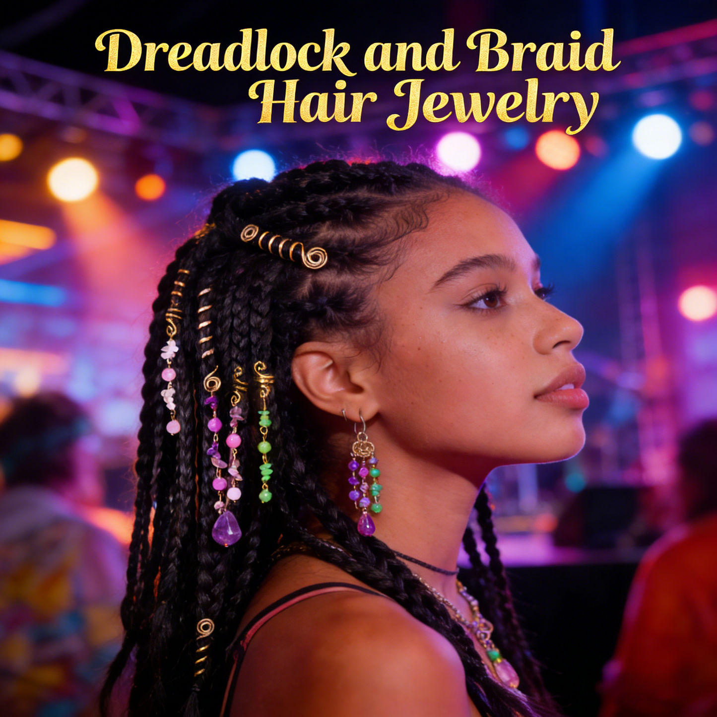 💫Dreadlocks hårtilbehør/spiralkjede hårspenne✨