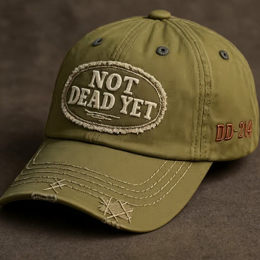 🧢IKKE DØD ENNÅ - Vintage vasket baseballcaps