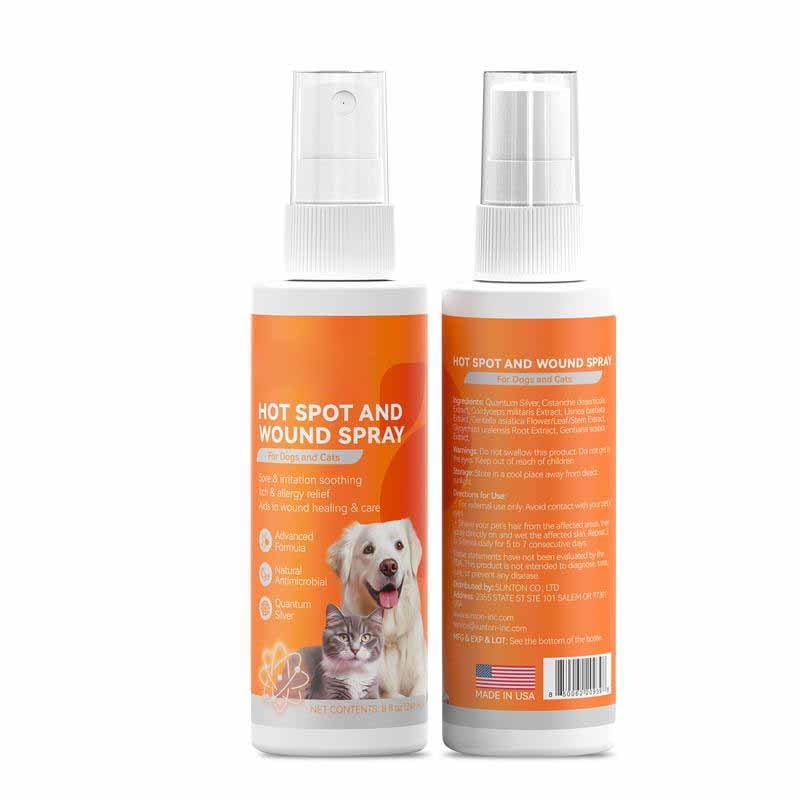 🐶Kløelindrende spray 💖 Veterinæranbefalt hudlindrende kvantesølvspray for hunder og katter