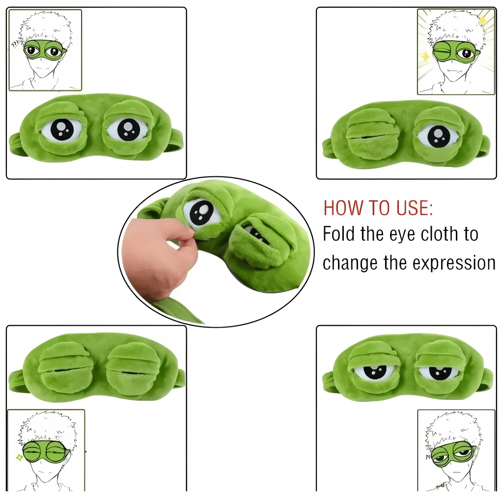 🔥Hot Salg 49% RABATT✨ 3D Søt Froske Søvnmaske🐸