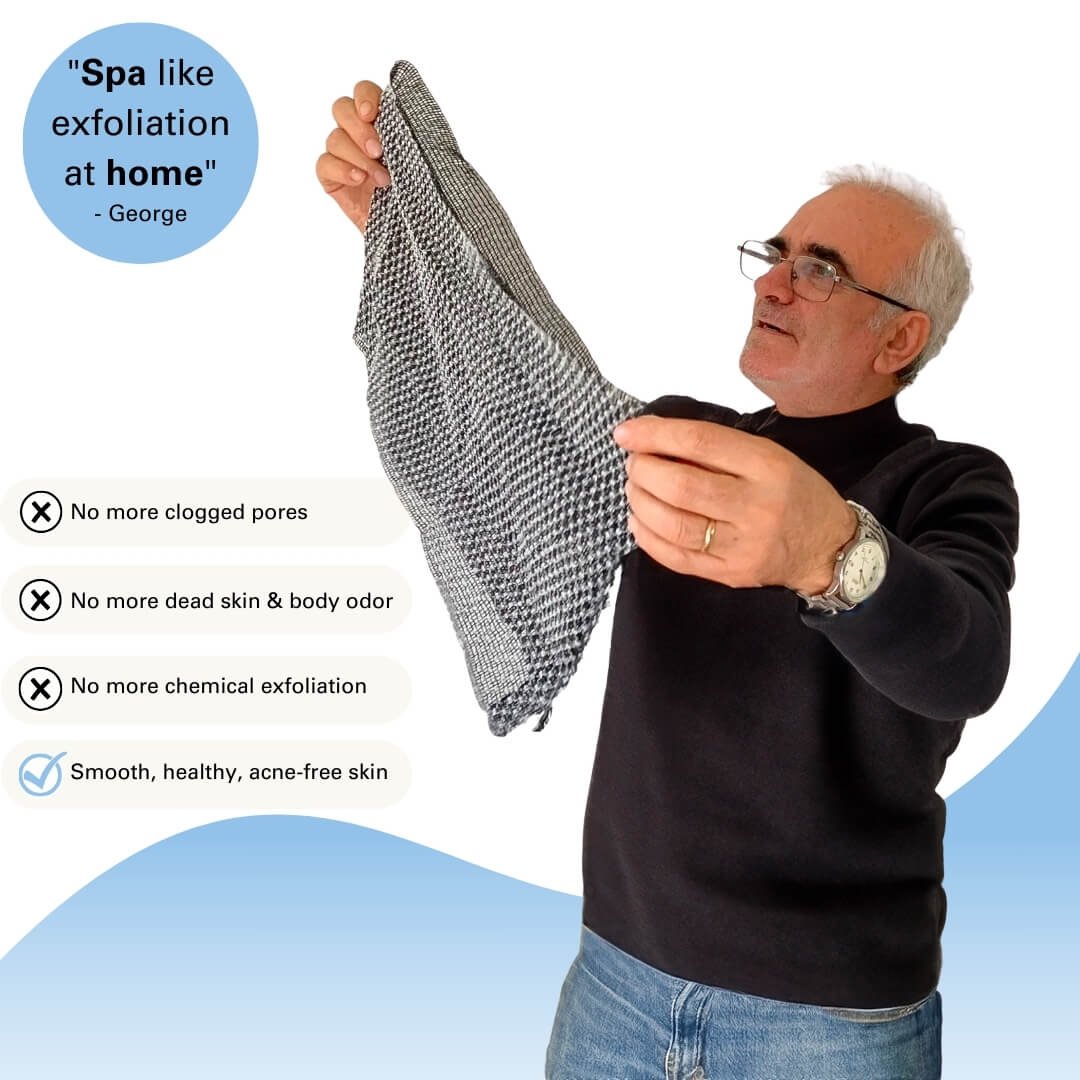 🎁Siste dag: Kjøp 1, få 2 gratis🔥🧼Eksfolierende antibakterielt dusjhåndkle🚿
