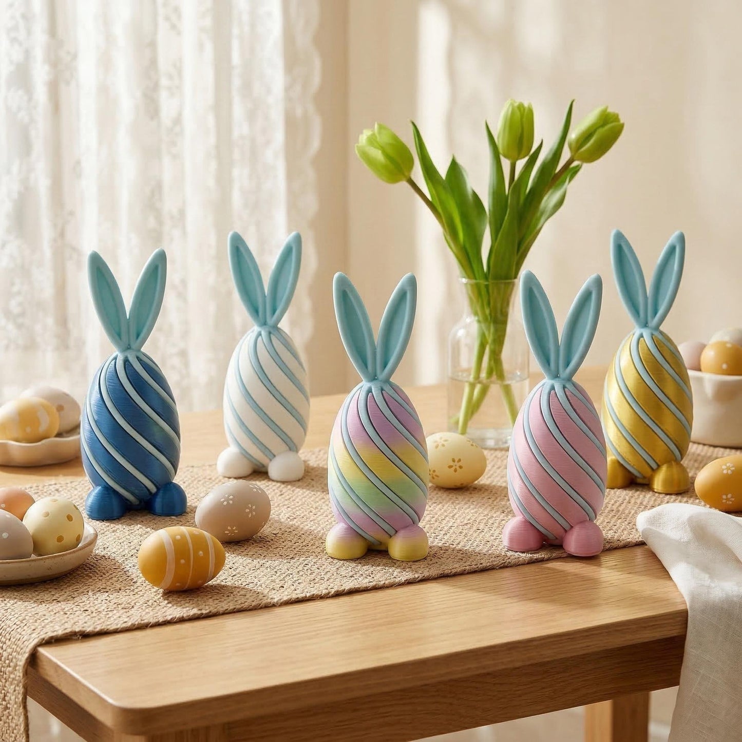 🐰🌈Påskespiralhareleke – Den spinner og vrir seg, og kan til og med lindre stress.