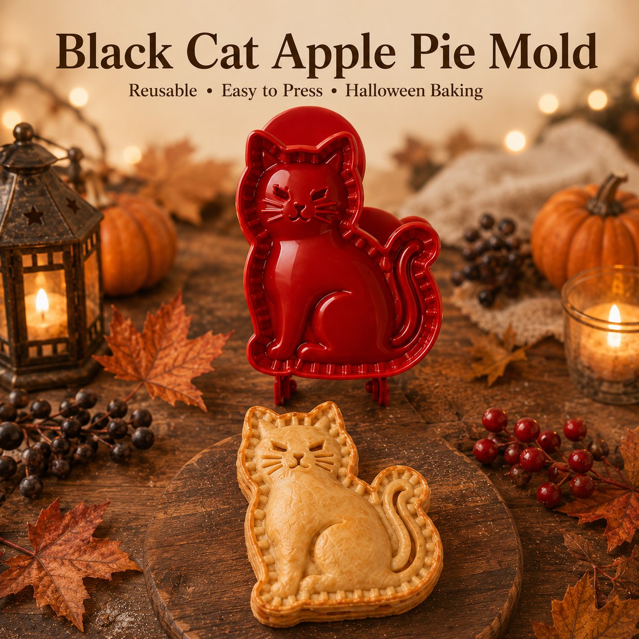 🎄🎃 8-delers paiformsett med Halloween-tema – perfekt for baking i høytiden