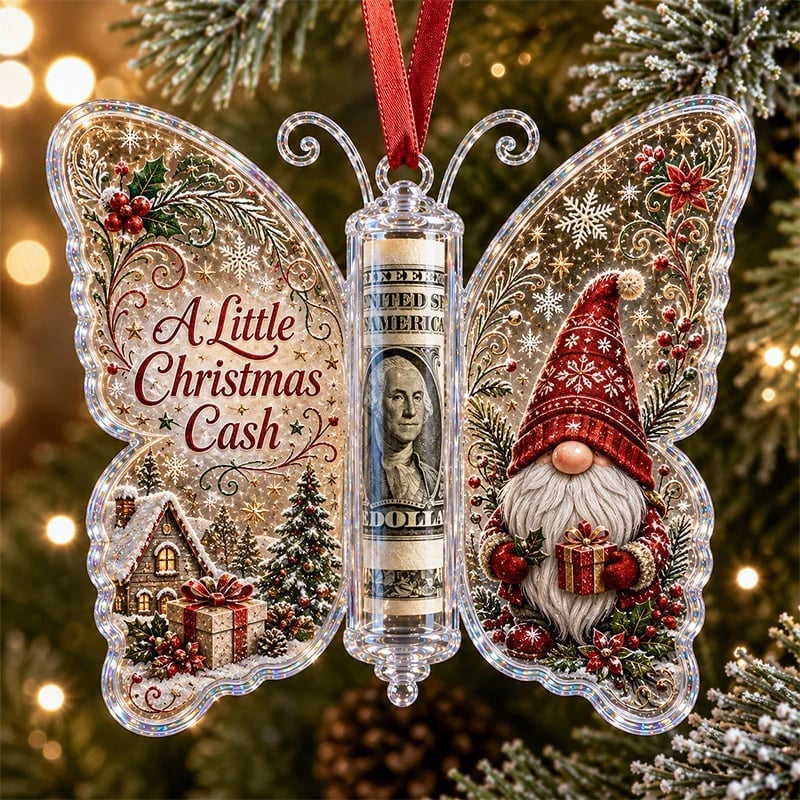 🦋💵 Julegave med sommerfuglpynt – Pengeholder til jul som minnesmerke 🎄✨