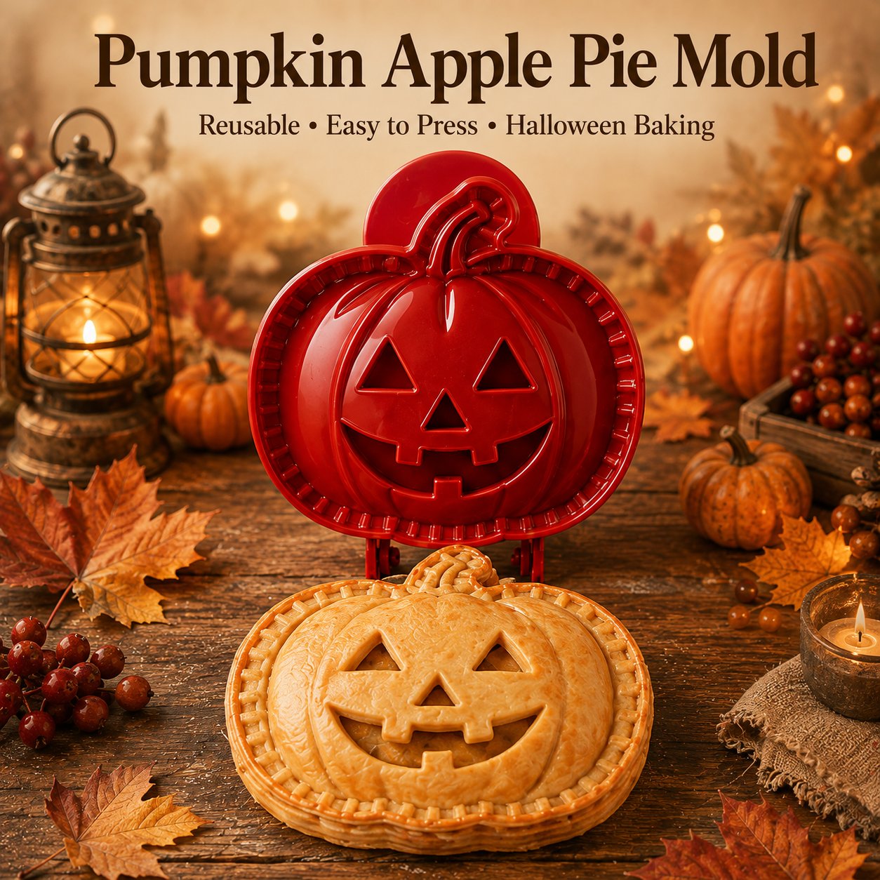 🎄🎃 8-delers paiformsett med Halloween-tema – perfekt for baking i høytiden