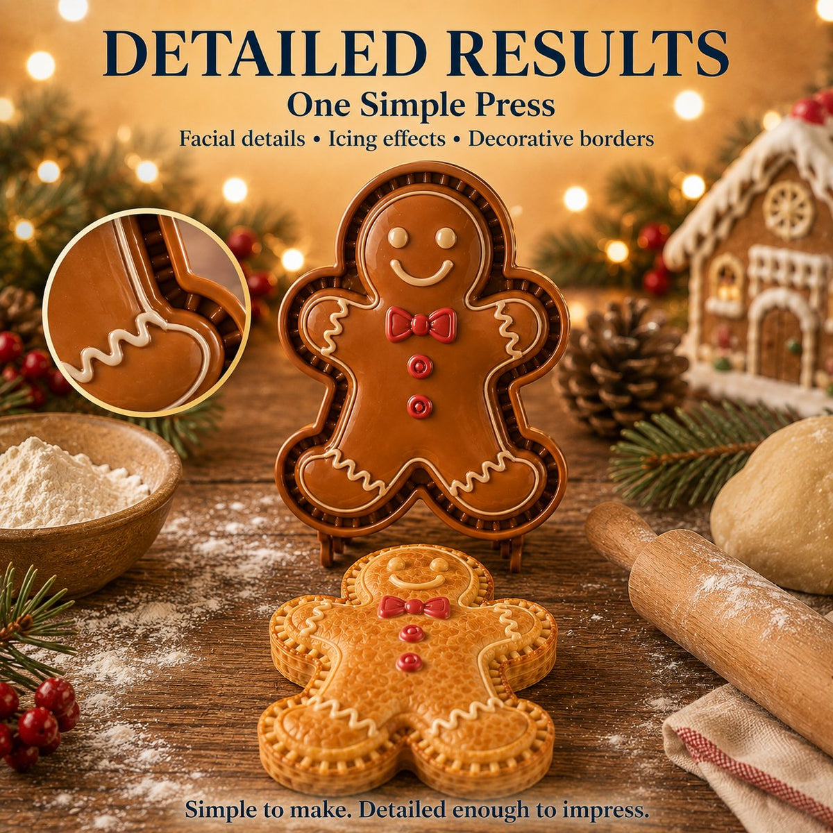 🎄🎅 Juletilbud: 49 % rabatt 🍪 Sett med 16 mini-julekakeformer