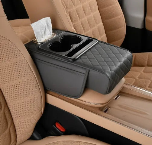 🚗 🔥Multifunksjonell PU-skinnmatte til armlene i bilen