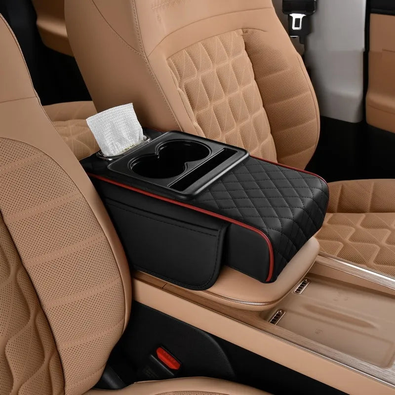 🚗 🔥Multifunksjonell PU-skinnmatte til armlene i bilen