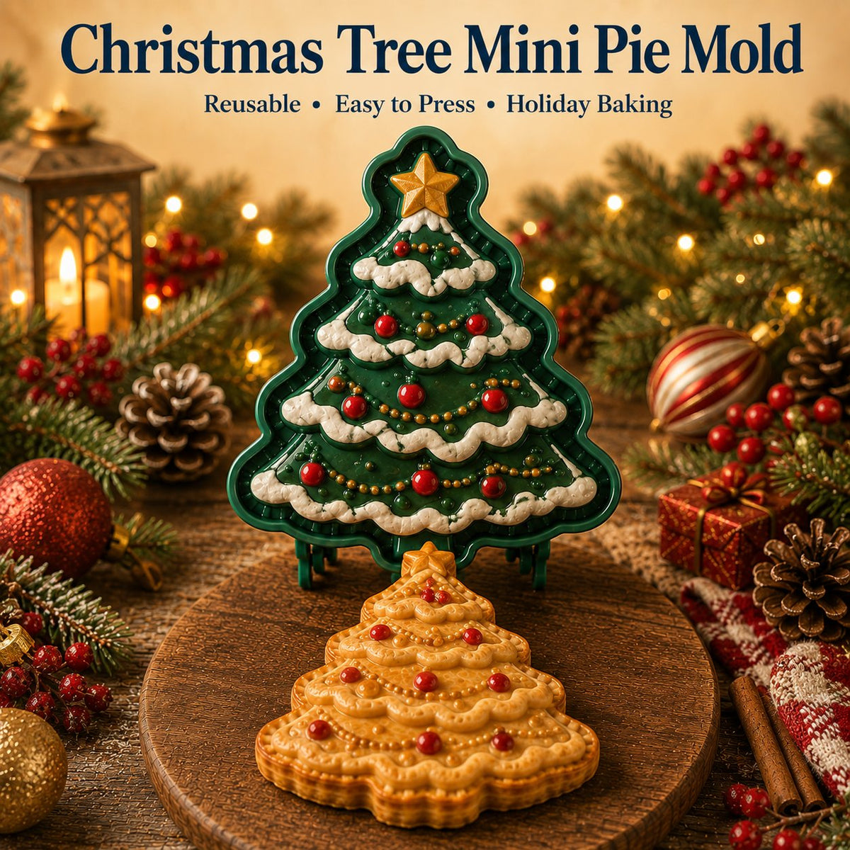 🎄🎅 Juletilbud: 49 % rabatt 🍪 Sett med 16 mini-julekakeformer